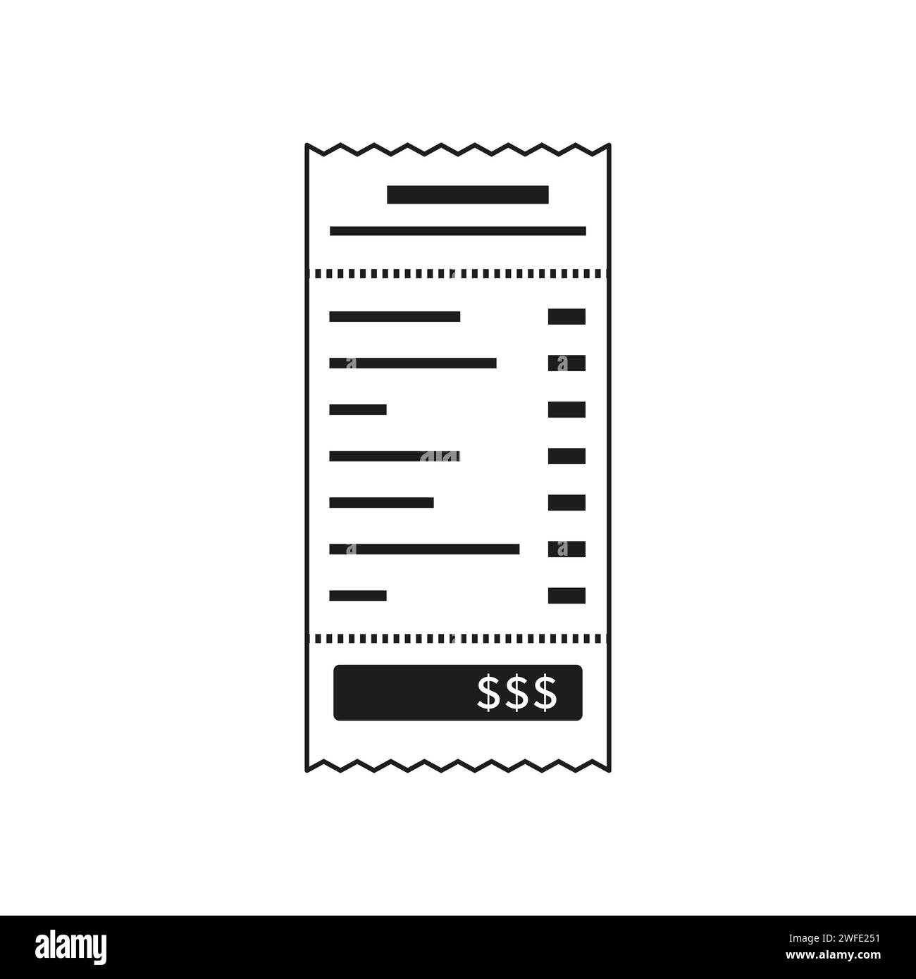 symbol receipt and payment of buying . Vector illustration. stock image. EPS 10. Stock Vector