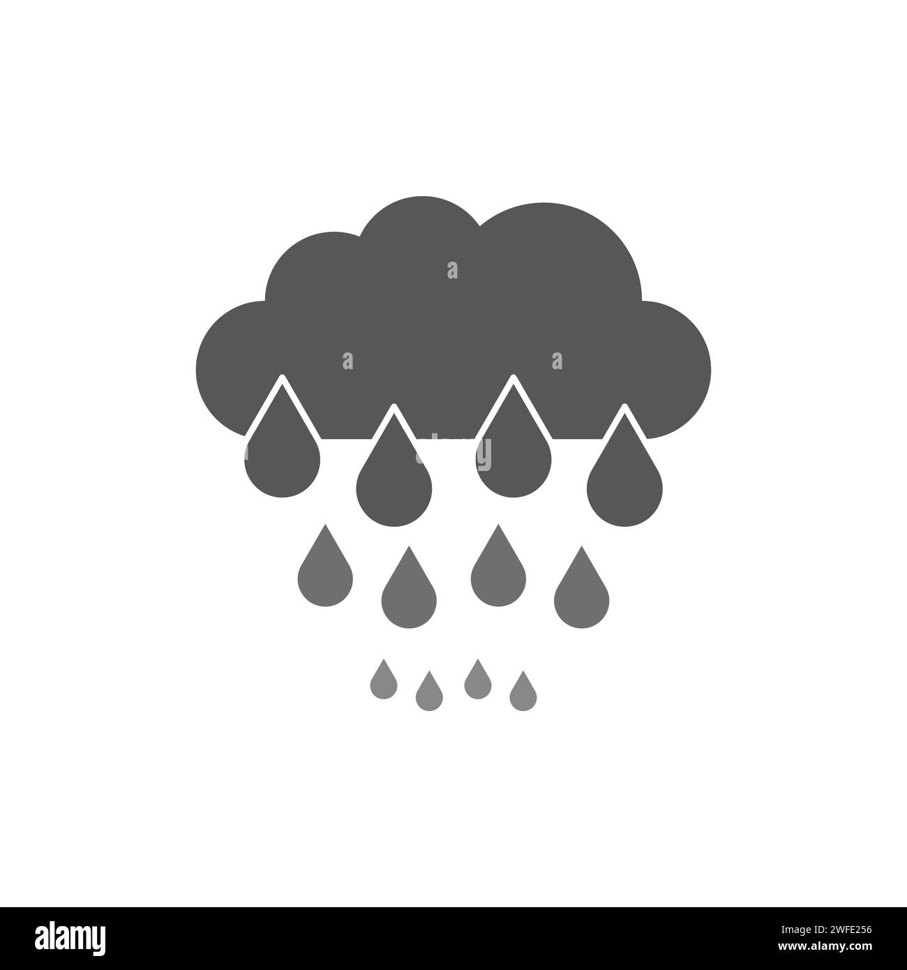 Cloud with rain icon. Vector illustration. Eps 10. Stock image. Stock Vector