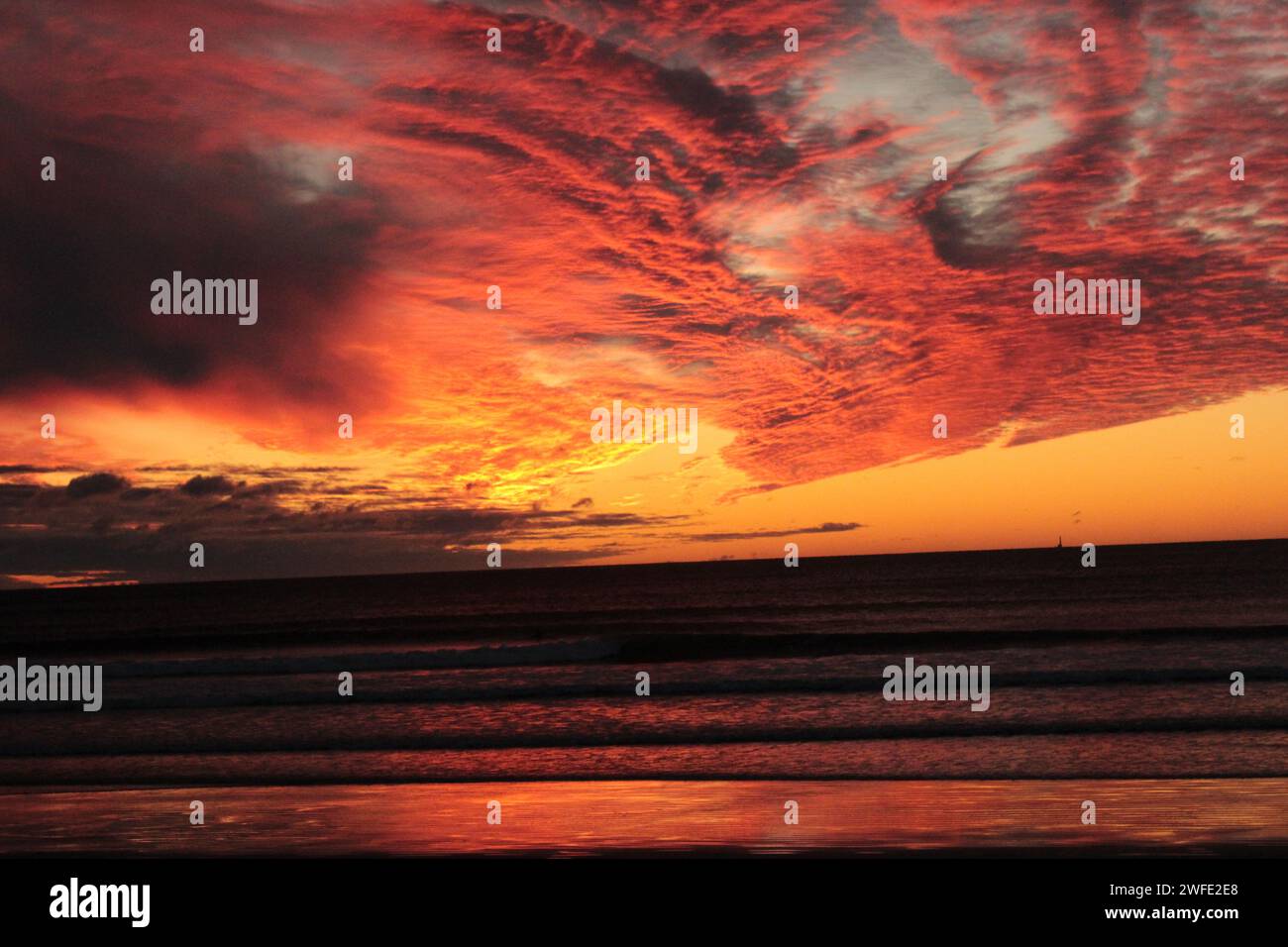 Sunrise over Ocean Stock Photo