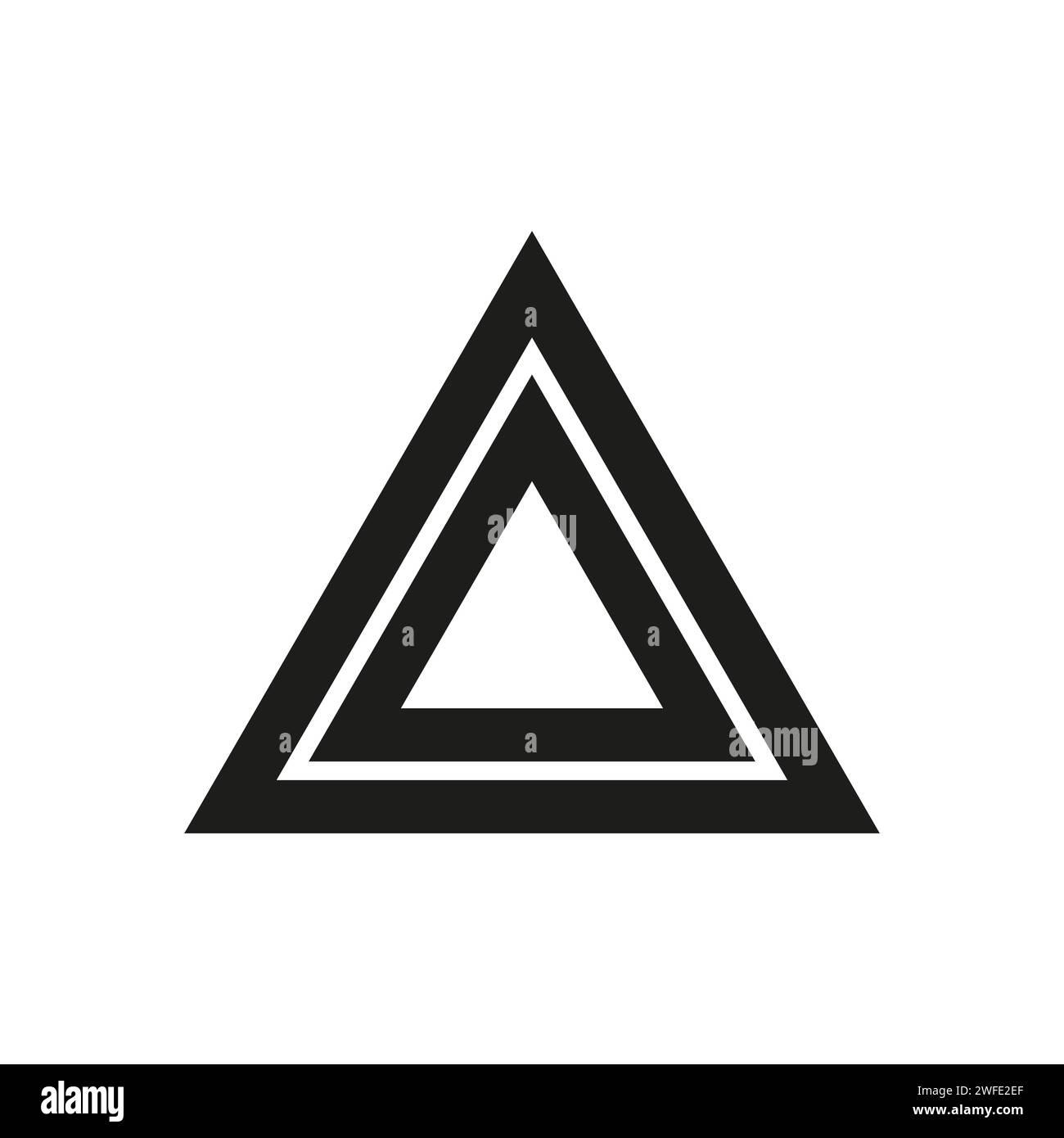 Hazard icon. Triangle icon. Vector illustration. EPS 10. Stock image. Stock Vector