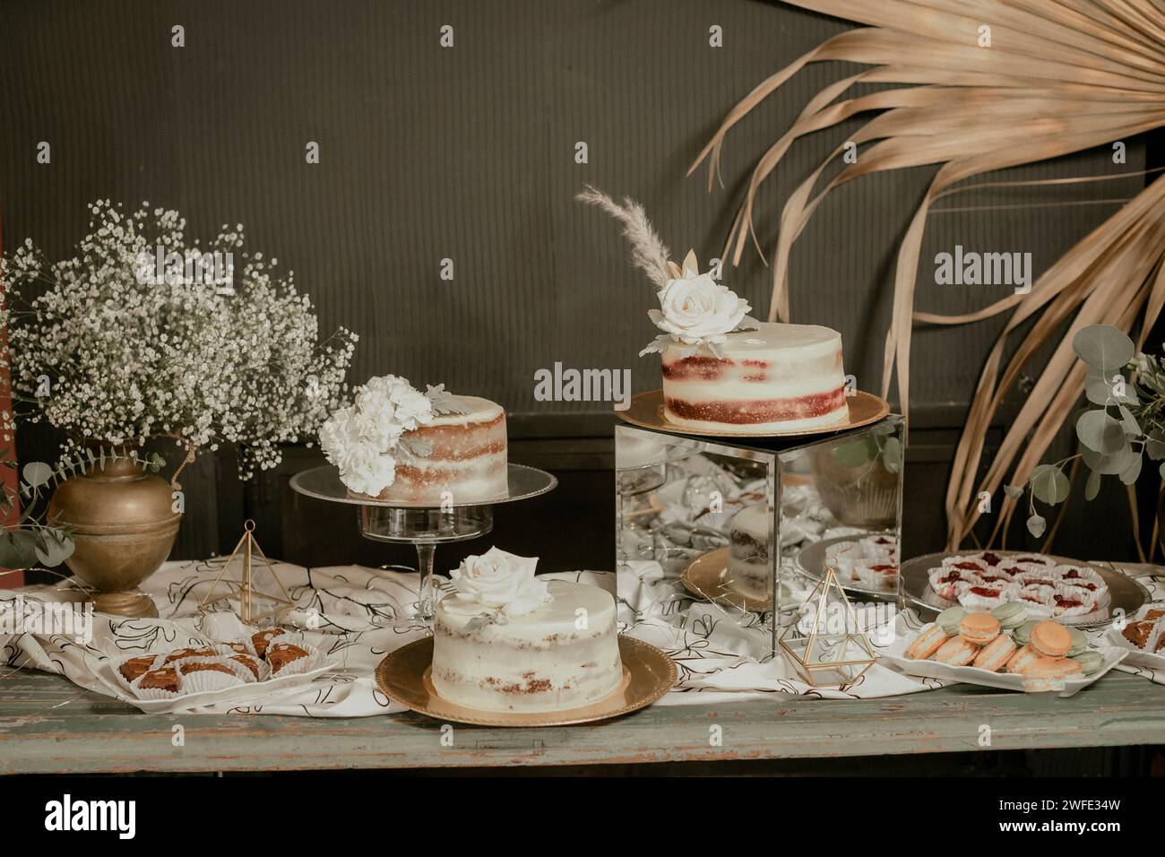 Table With Sweets, Desserts And Cakes, Decorated Table For Reception ...