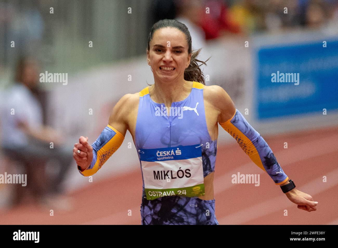 Ostrava, Czech Republic. 30th Jan, 2024. Andrea Miklos of Romania