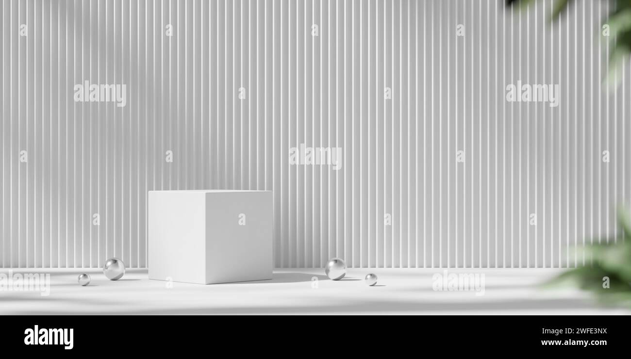 Podium White For Product Display Showcase Advertising 3D Rendering ...