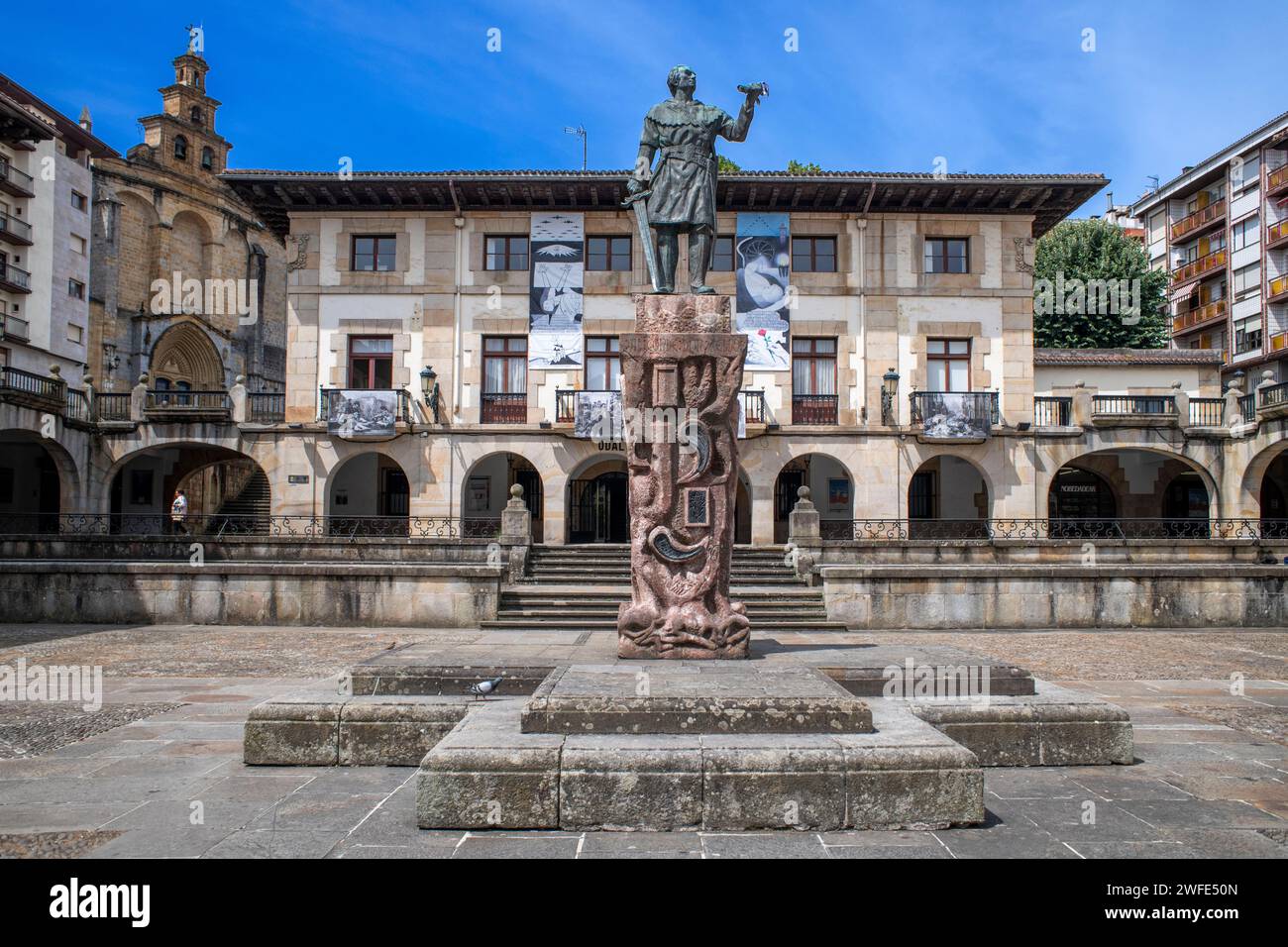 Old Town of Guernica. Guernica was bombed by Nazi Germany's Luftwaffe ...