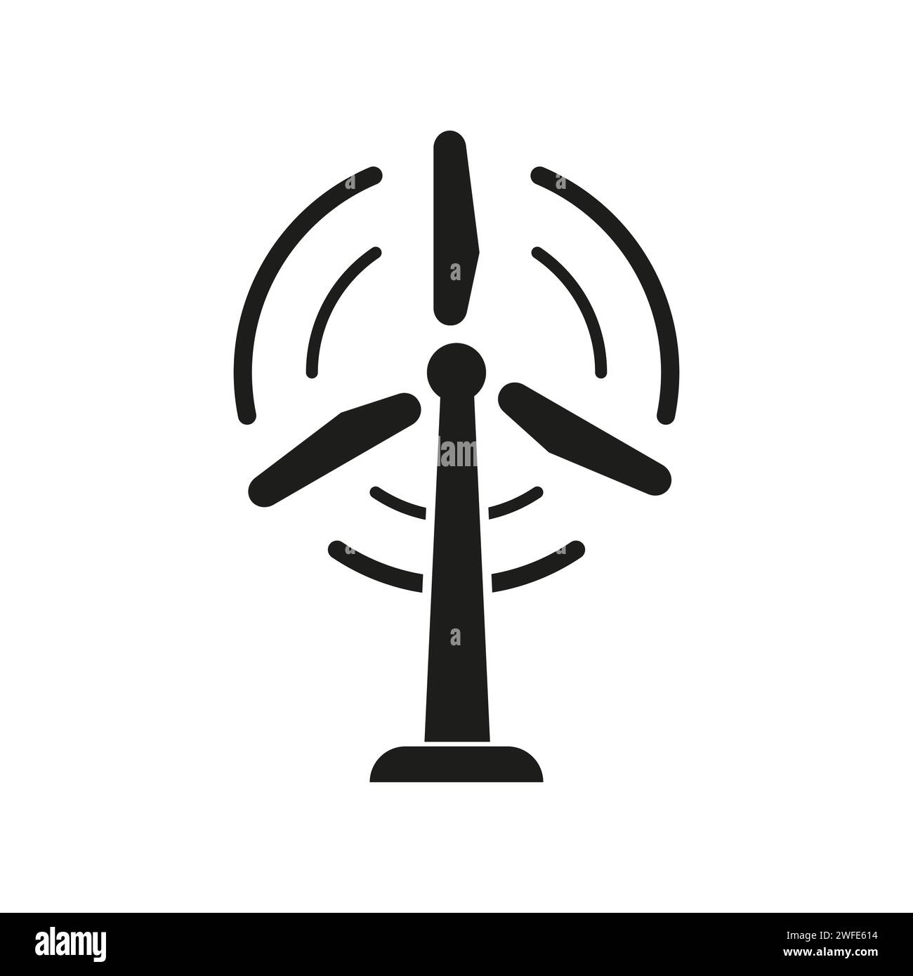 Wind power icon. Vector illustration. Eps 10. Stock image. Stock Vector