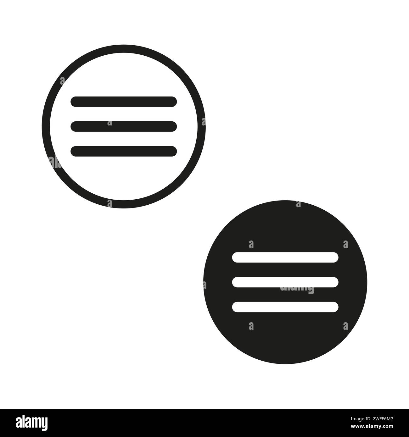 Menu Icon. Web menu symbol. Vector illustration. EPS 10. Stock image. Stock Vector
