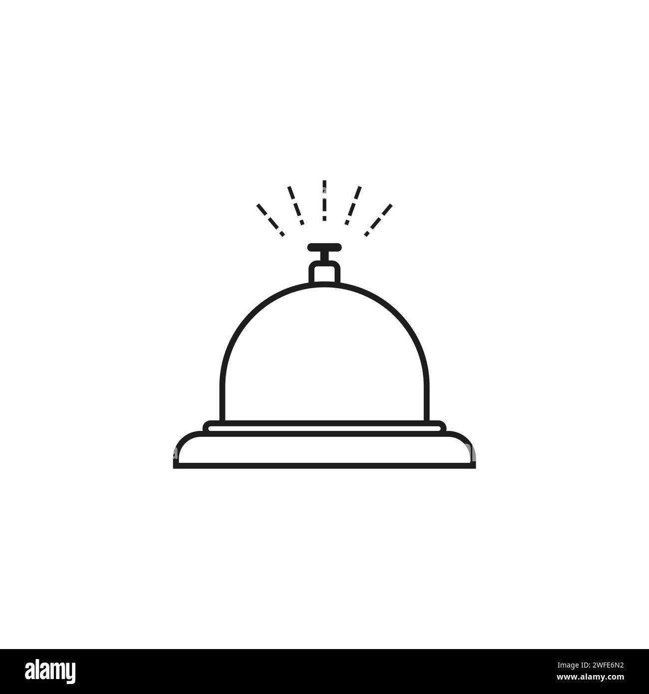 Hotel reception icon. Reception bell. Vector illustration. EPS 10 ...