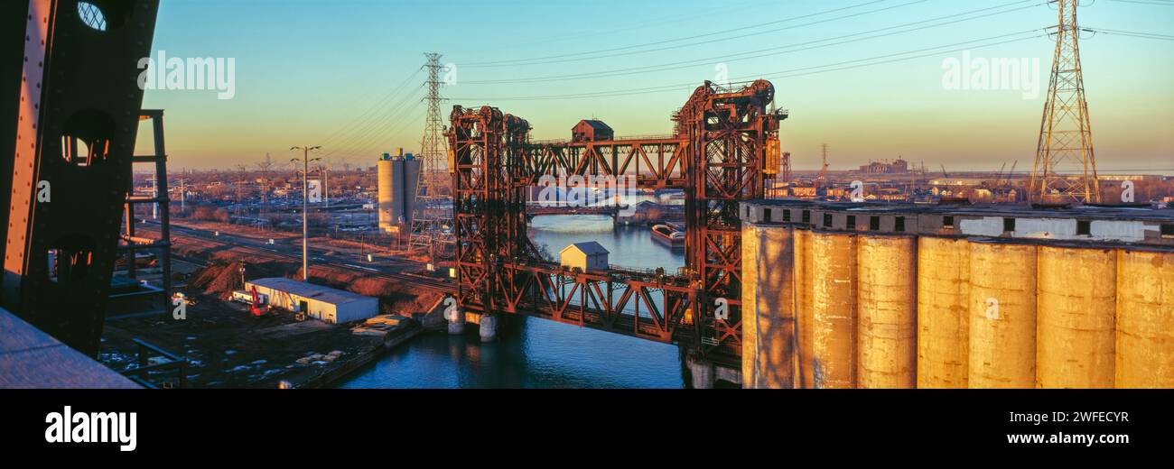 Industry along the Calumet River, Chicago, Illinois Stock Photo