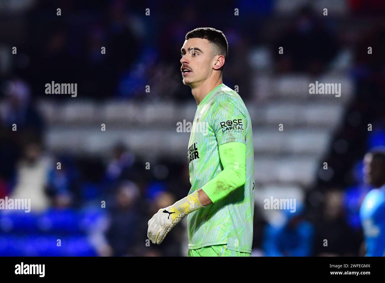 Goalkeeper Nikola Tzanev (1 AFC Wimbledon) during the EFL Trophy ...