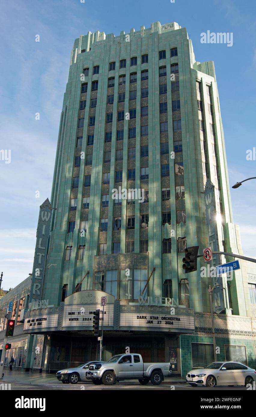 Wiltern, Theater, Art Deco, Building, Wilshire, Boulevard, midtown, Los Angeles, California, USA Stock Photo