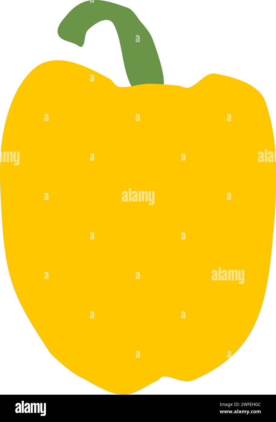 Yellow Bell Pepper Vector Illustration Stock Vector