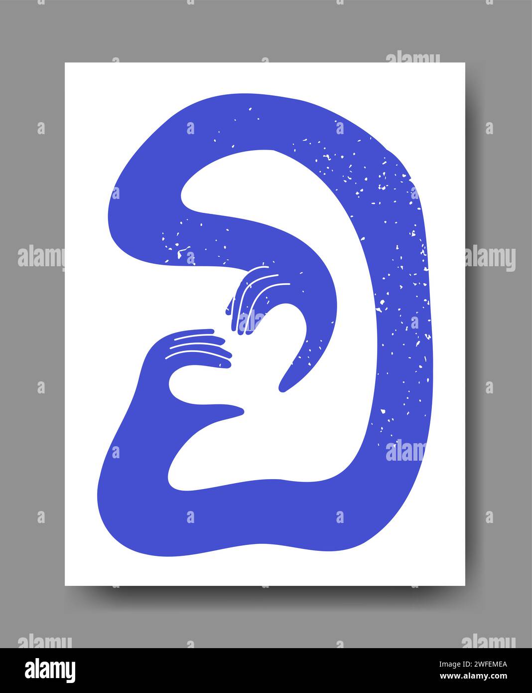Abstract wiggling gesticulating hands vector Stock Vector