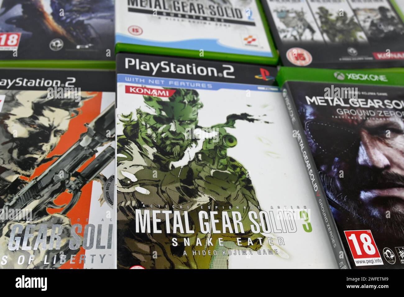 Metal Gear Solid video game franchise  – Wales, UK  –  29 January 2024 Stock Photo