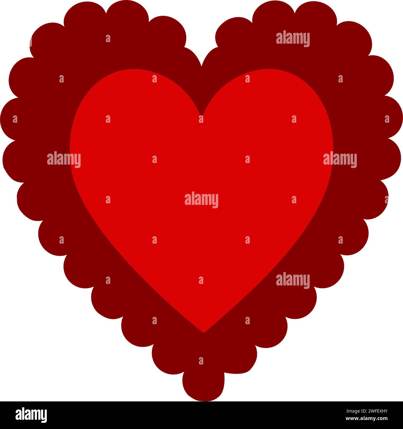 Heart. Symbol of Love and Valentines Day. Flat Red Icon Isolated on ...