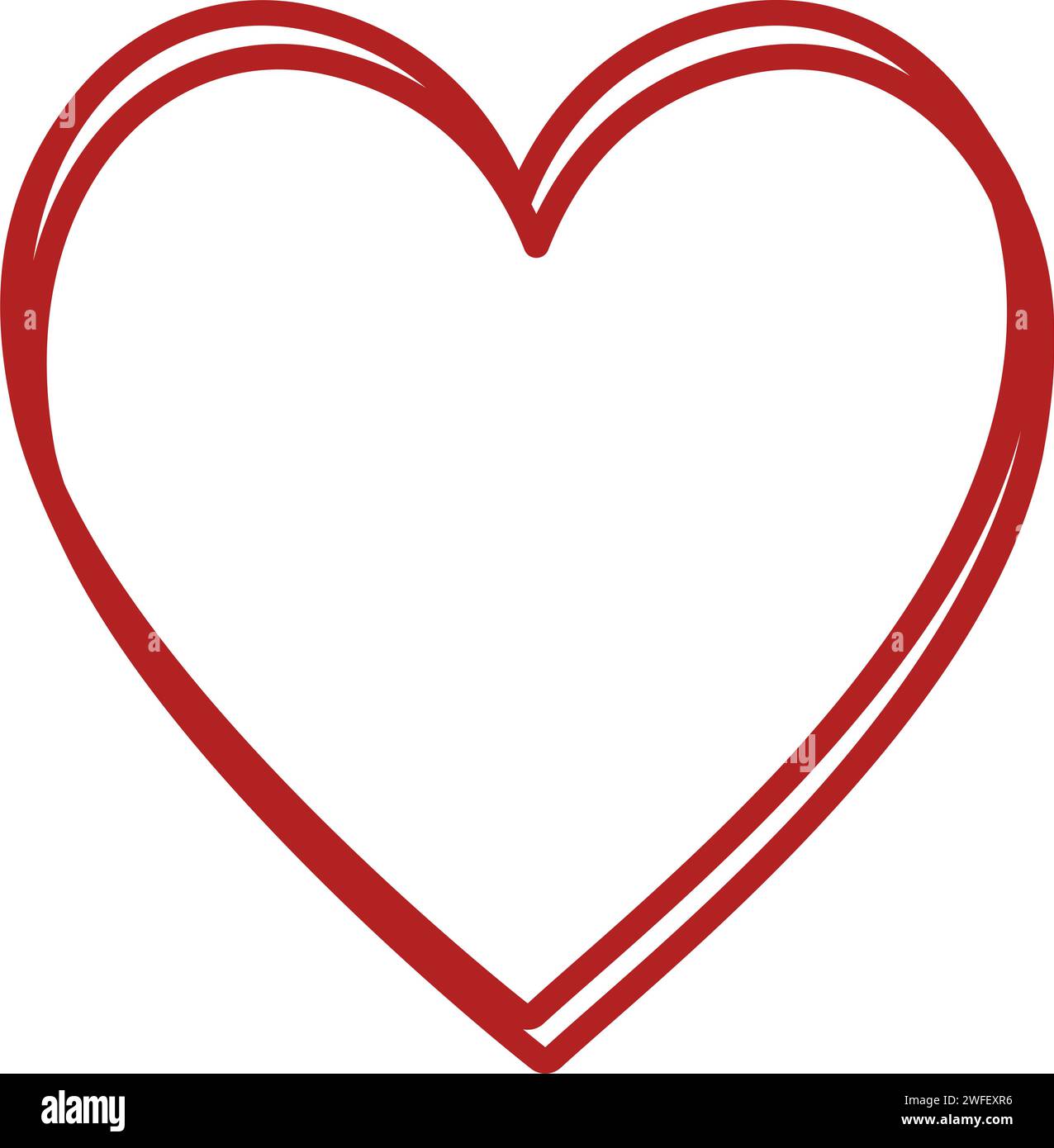 Heart. Symbol of Love and Valentines Day. Flat Red Icon Isolated on ...