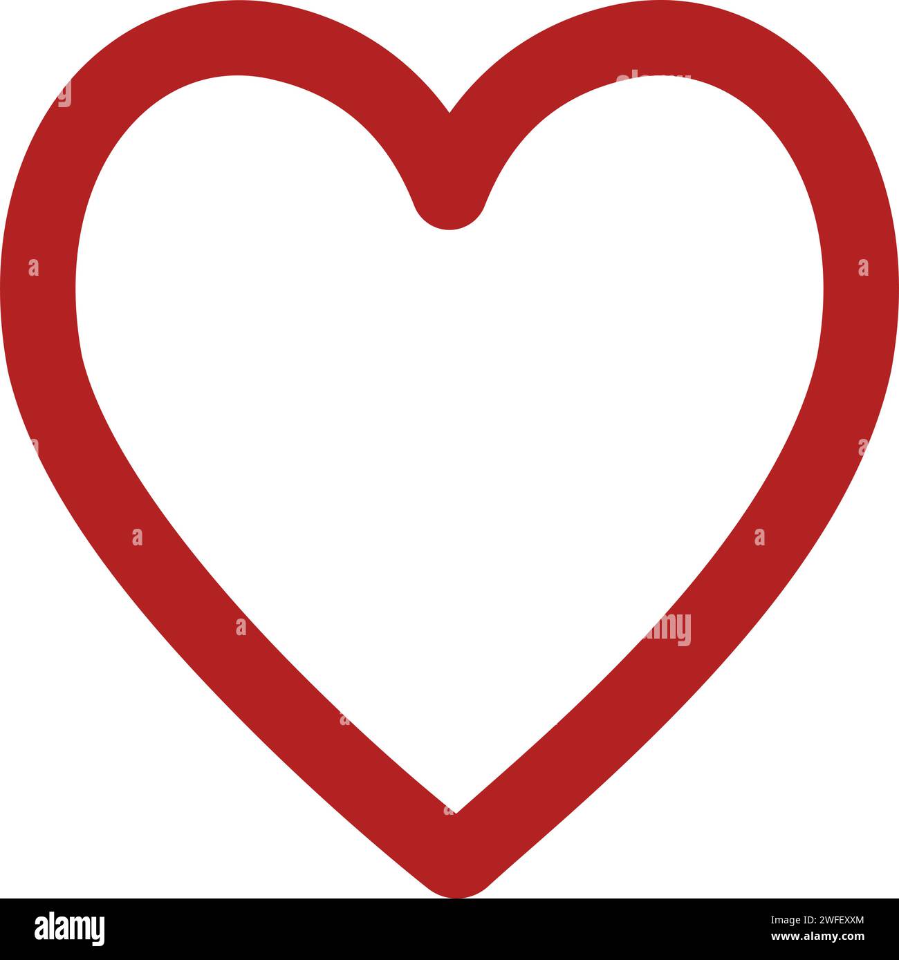 Heart. Symbol of Love and Valentines Day. Flat Red Icon Isolated on ...