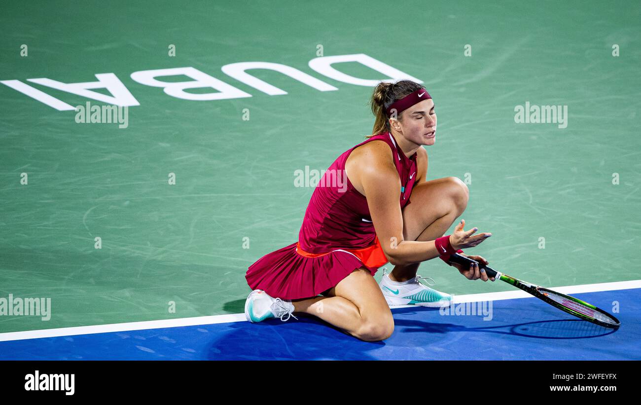Aryna SABALENKA (BLR) vs Petra KVITOVA (CZE) during their Singles Round