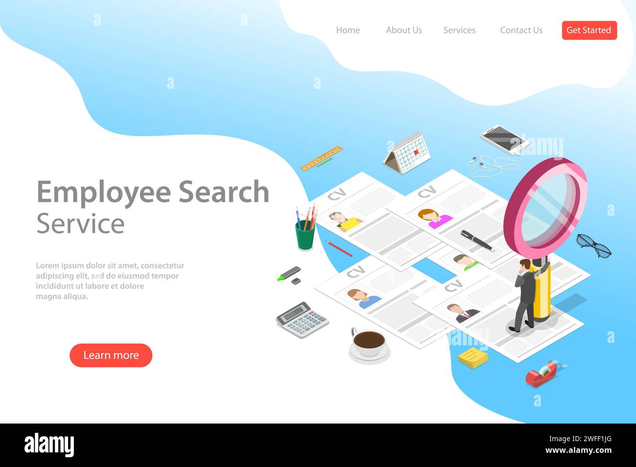 Job search landing page Stock Vector Images Alamy