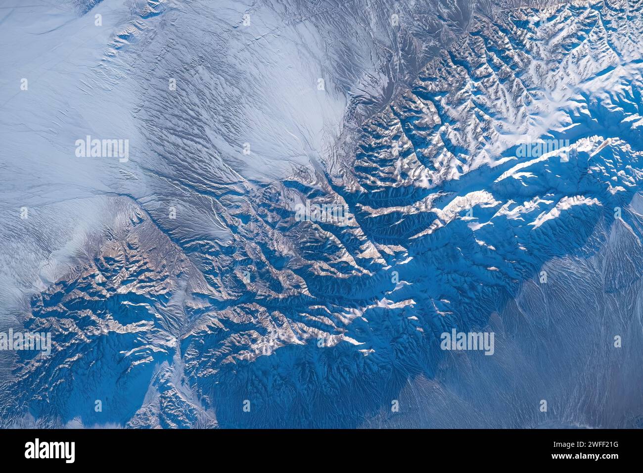 winter scenery and landscape, Mongolia Stock Photo
