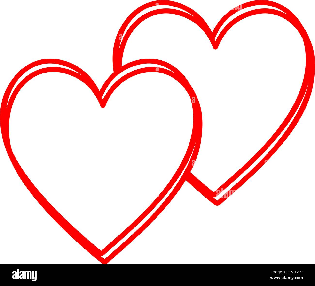 Heart. Symbol of Love and Valentines Day. Flat Red Icon Isolated on ...