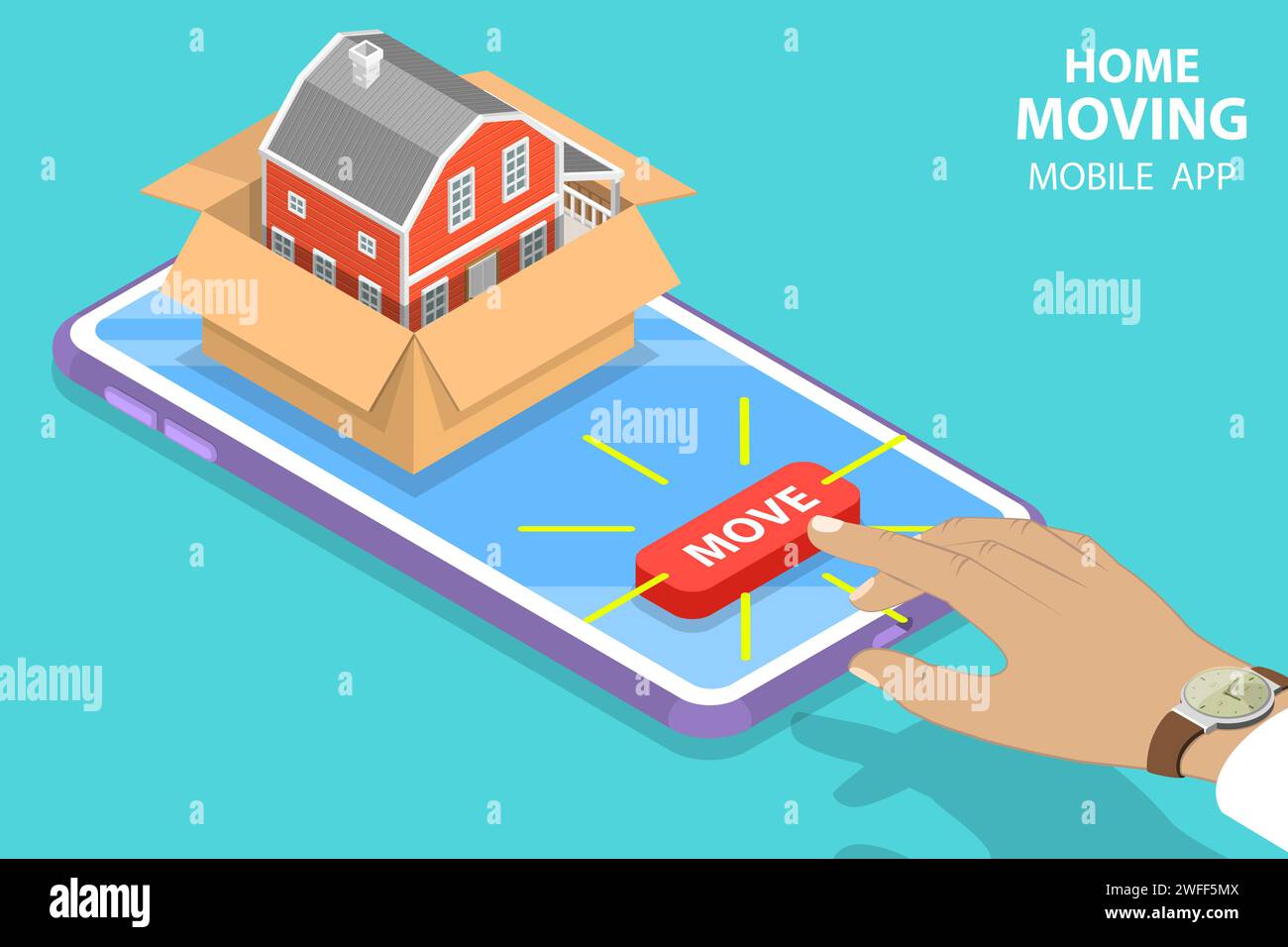 Family loading moving truck hi-res stock photography and images - Alamy