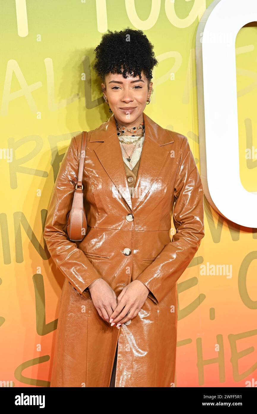 London, UK. 30th Jan, 2024. Yasmin Evans attends the UK Premiere of Bob ...