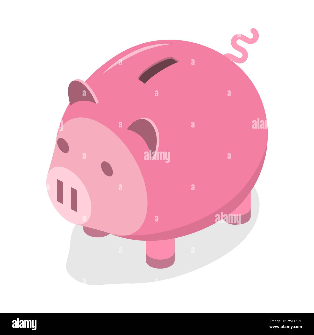 3D Isometric Flat Vector Concept of Piggy Bank Stock Vector Image & Art ...