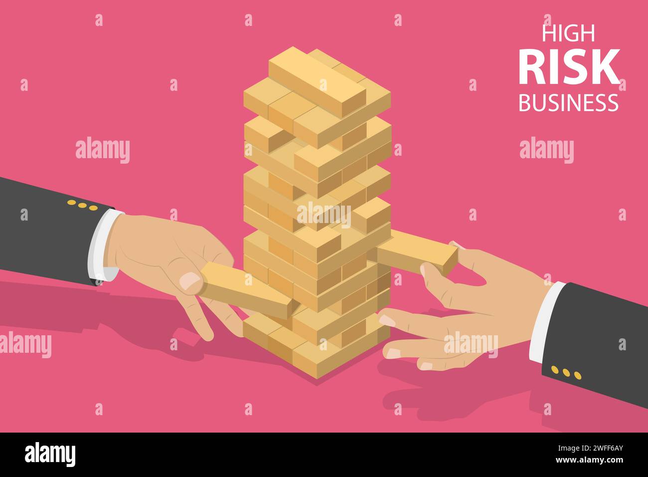 3D Isometric Flat Vector Concept of High Risk Business Stock Vector ...