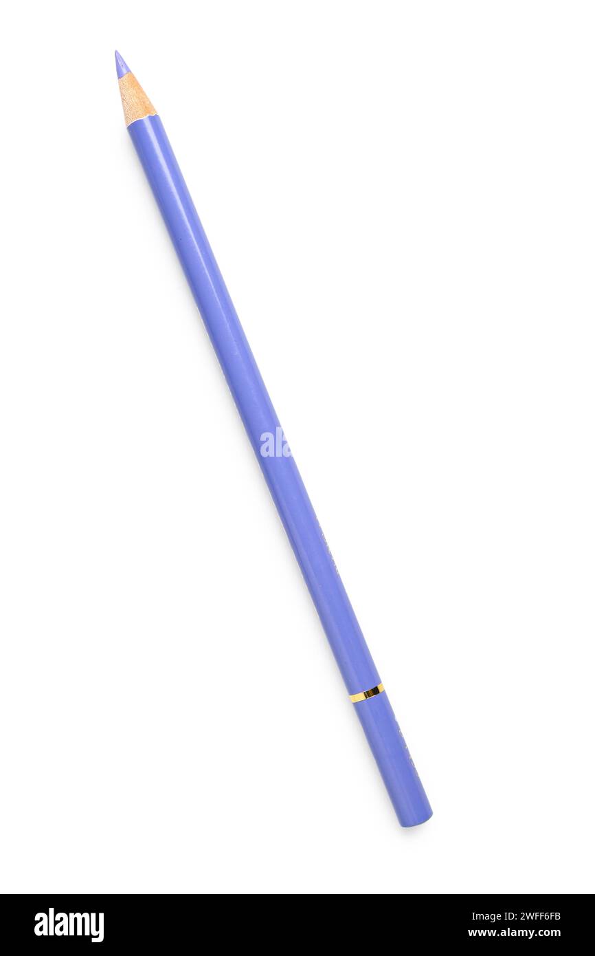 Purple pencil isolated on white background Stock Photo - Alamy