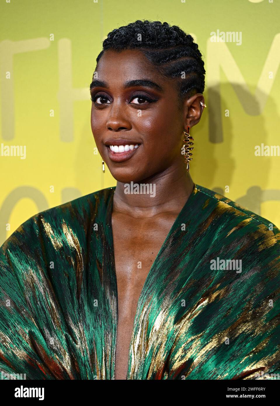 London, UK. January 30th, 2024. Lashana Lynch arriving at at the UK premiere of Bob Marley, One