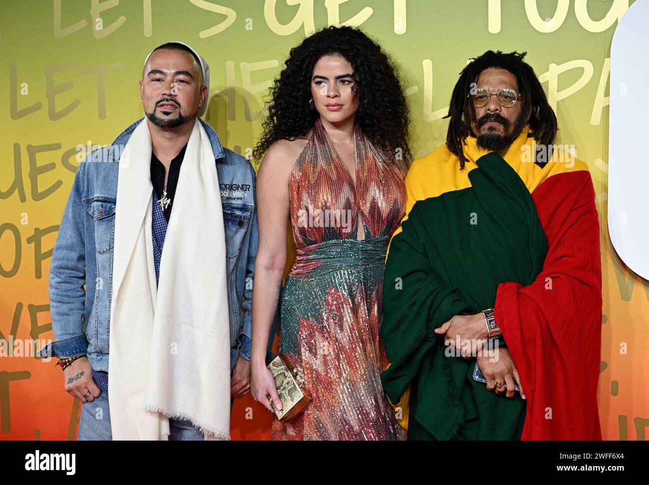 London, UK. January 30th, 2024. Rohan Marley arriving at at the UK premiere of Bob Marley, One Love, BFI IMAX, London. Credit: Doug Peters/EMPICS/Alamy Live News Stock Photo