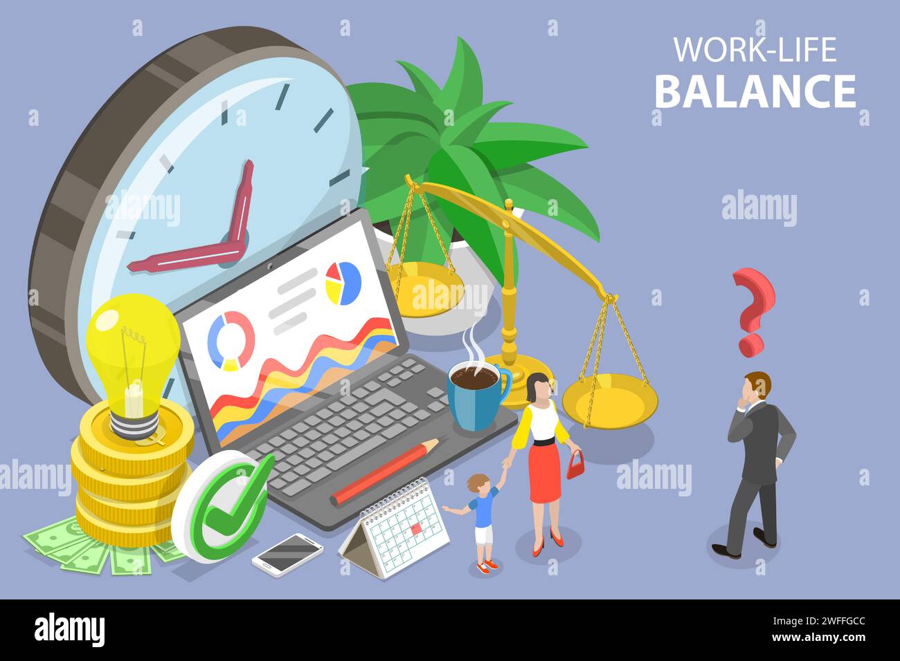 3d person balance scale hi-res stock photography and images - Alamy