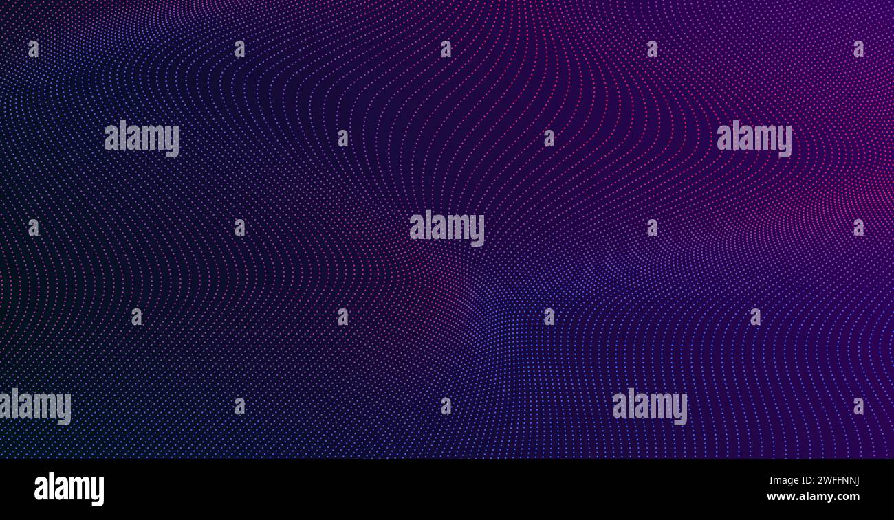 abstract background with flowing particles. Digital technology concept ...