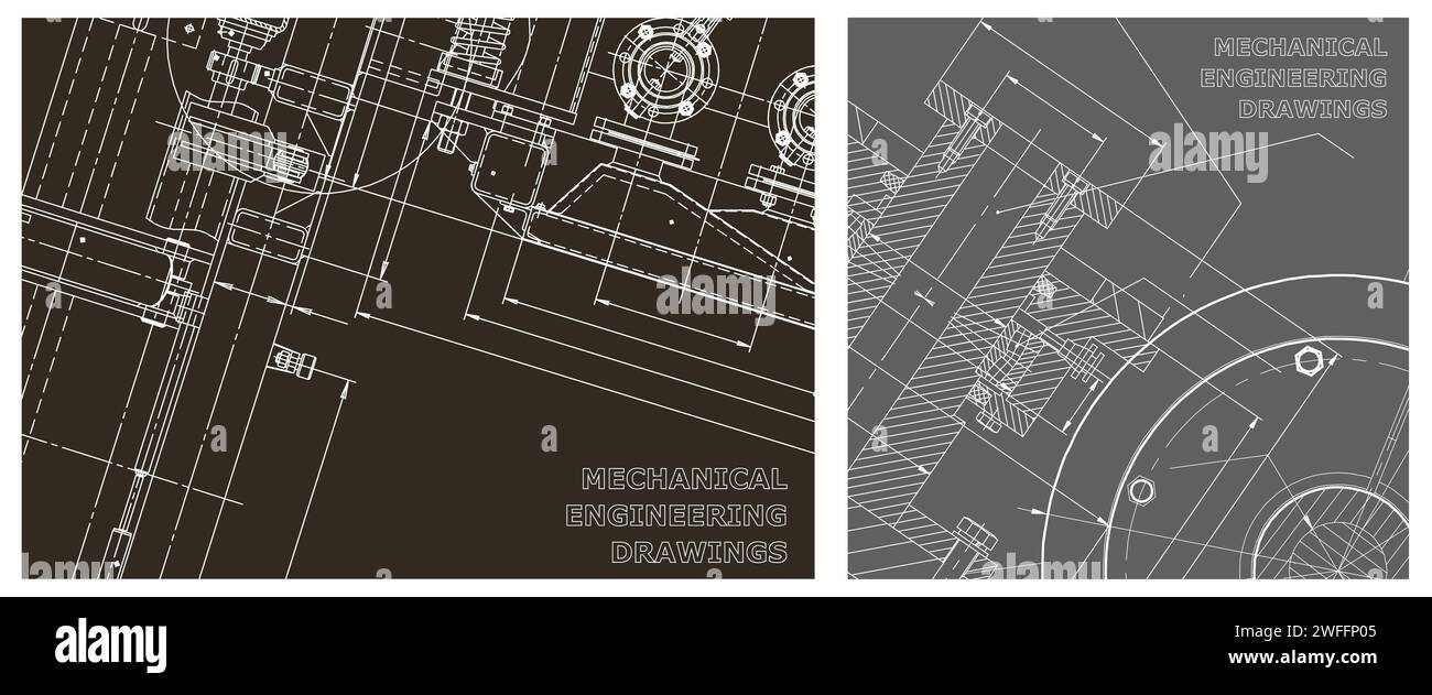 Engineering Graphics Set Instruments Engineering illustration set. Cover, flyer, banner, background ...