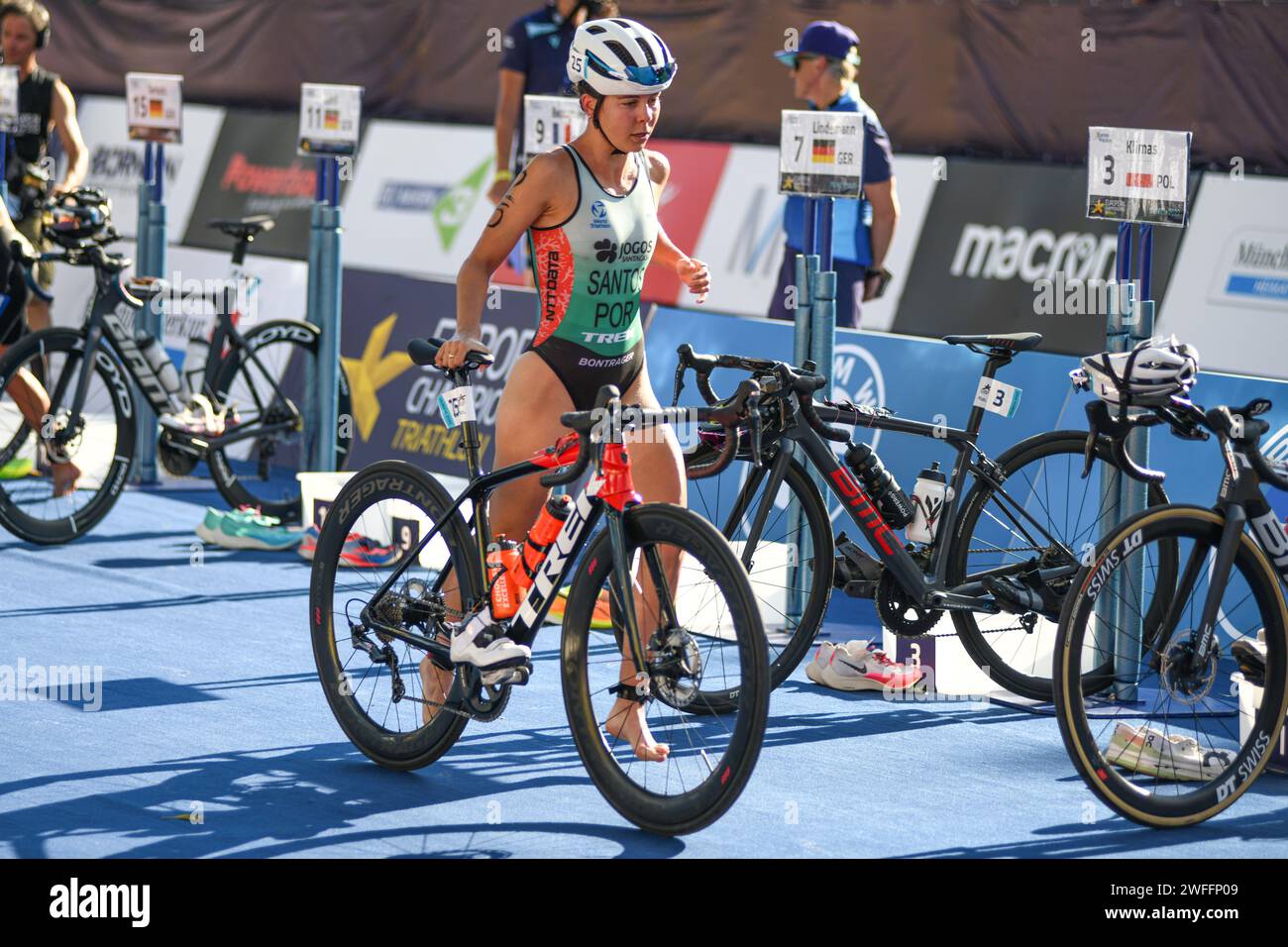 Melanie Santos (Portugal). Triathlon women. European Championships Munich 2022 Stock Photo