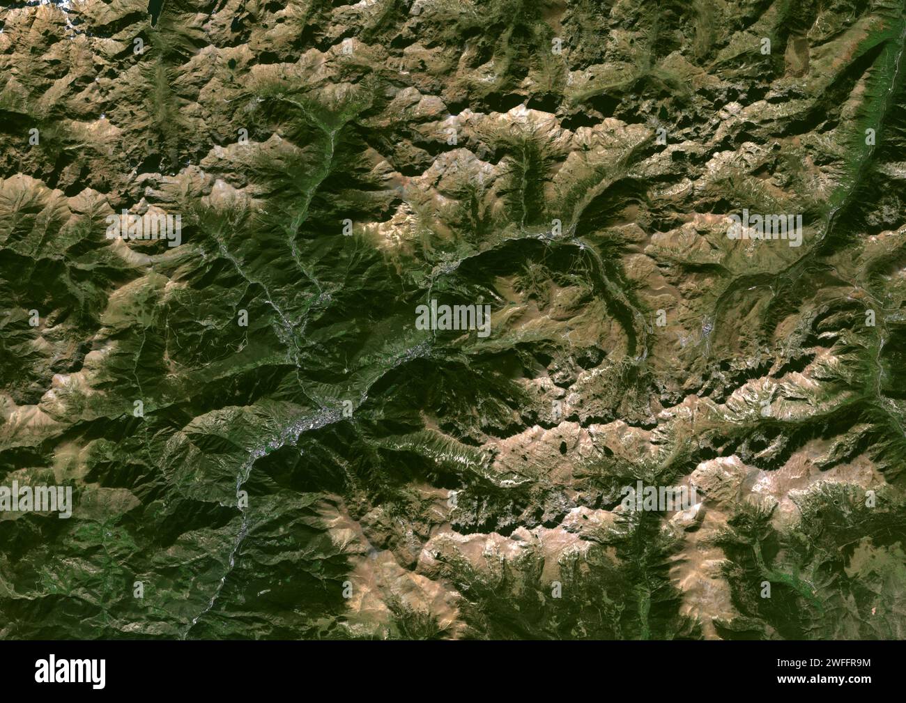 Andorra, satellite image Stock Photo