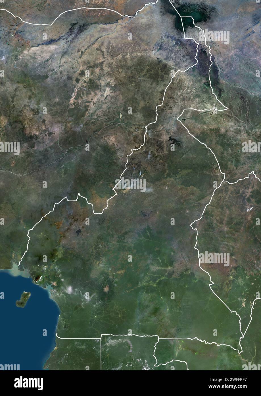 Cameroon, satellite image Stock Photo