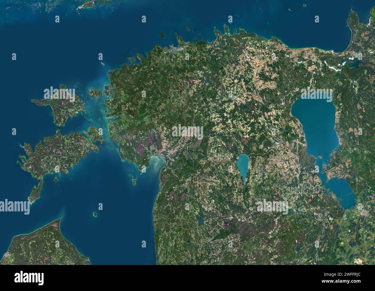 Estonia, satellite image Stock Photo