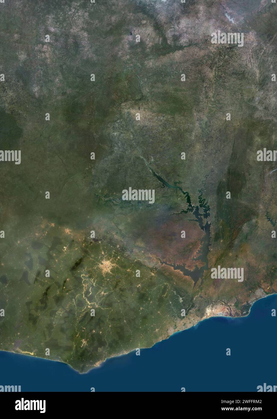 Ghana, satellite image Stock Photo