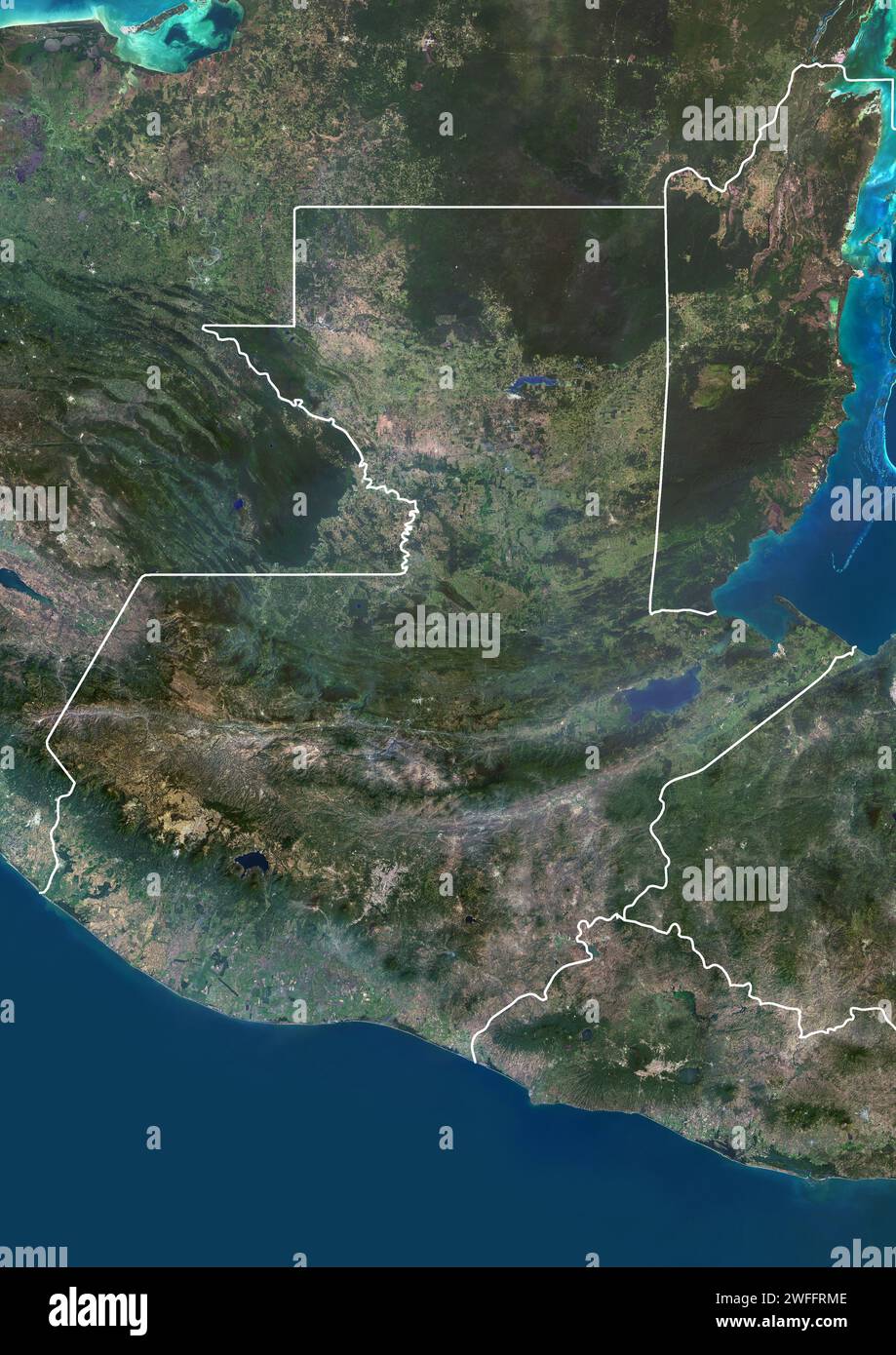 Guatemala, satellite image Stock Photo