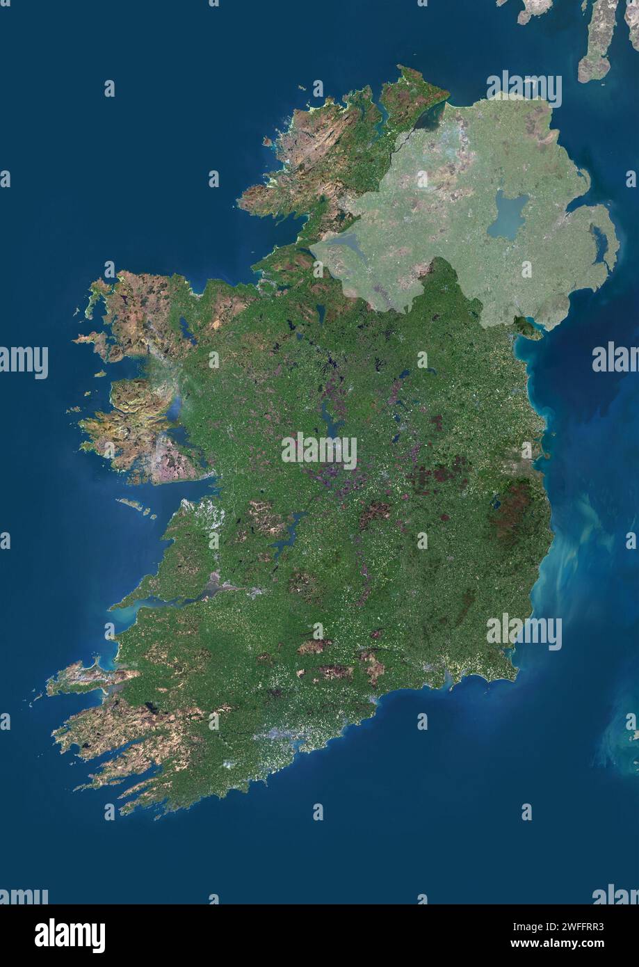 Republic of Ireland, satellite image Stock Photo