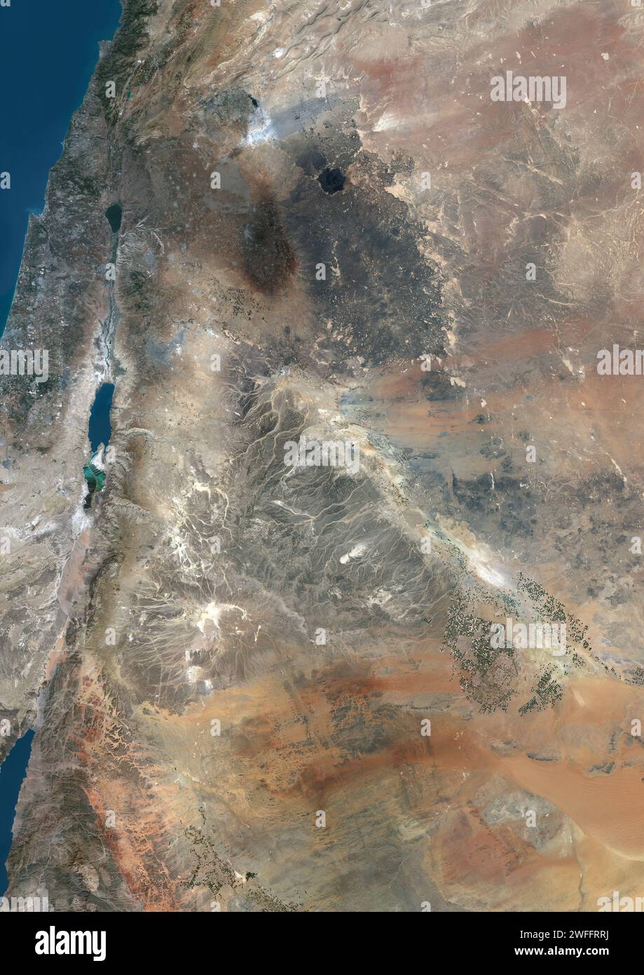 Jordan, satellite image Stock Photo