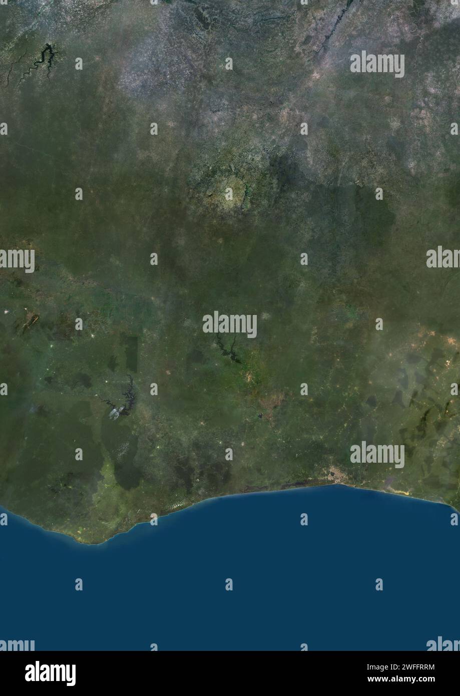Ivory Coast, satellite image Stock Photo