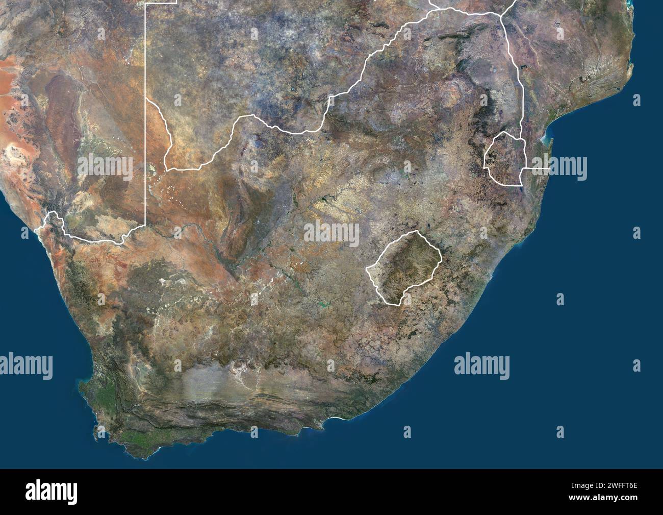 South Africa, satellite image Stock Photo
