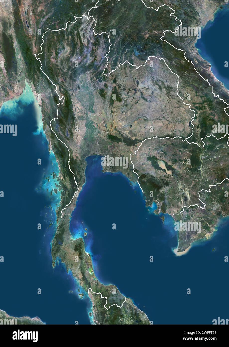 Thailand, satellite image Stock Photo