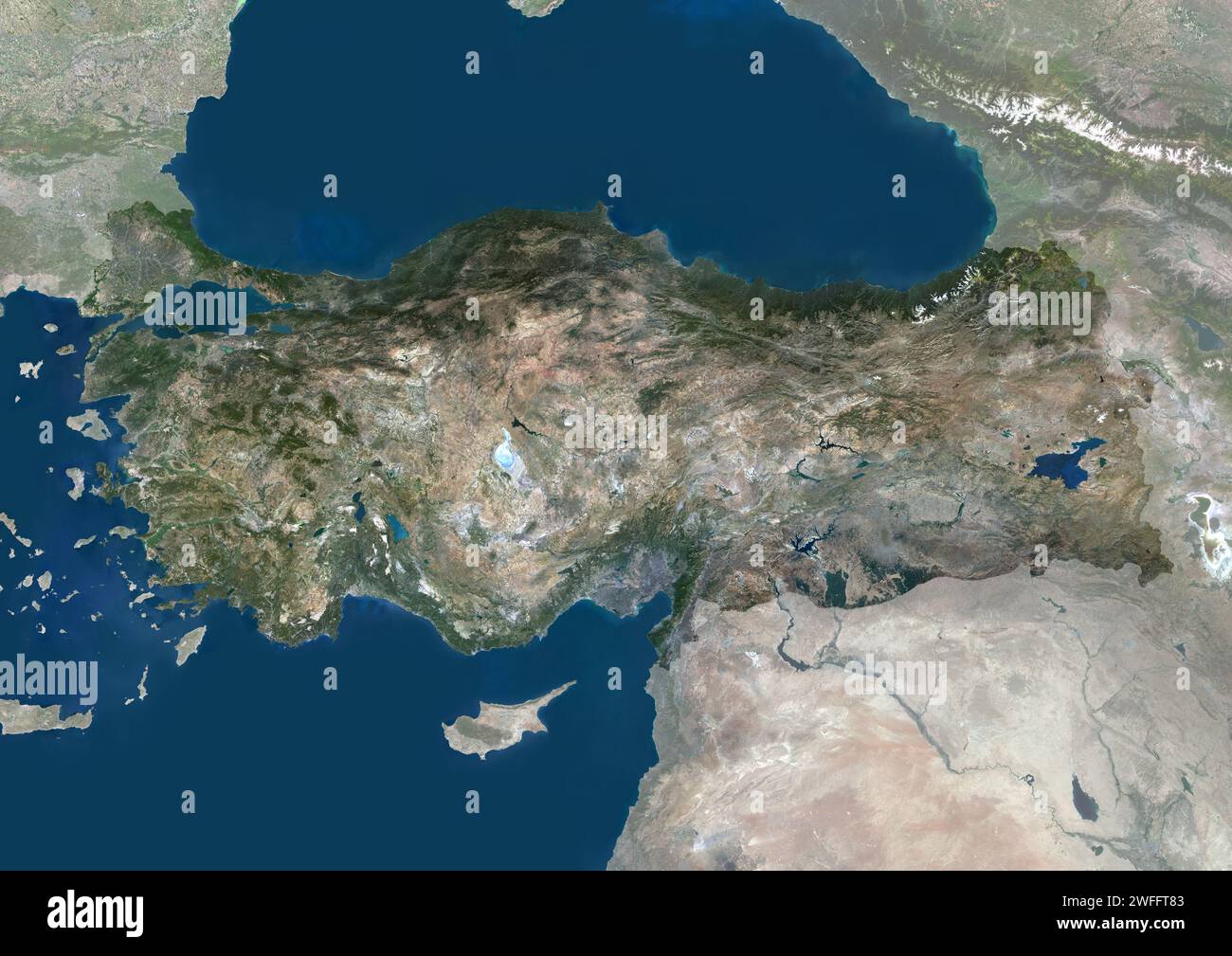 Turkey, satellite image Stock Photo