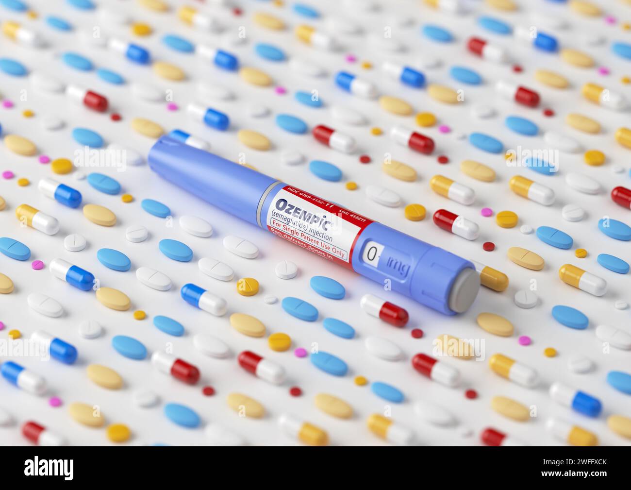 Ozempic injection pen, ideal for visual content related to diet, diabetes management, insulin