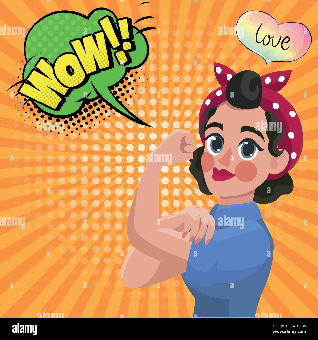 Woman can do it pop art style vector image Stock Vector Image & Art - Alamy