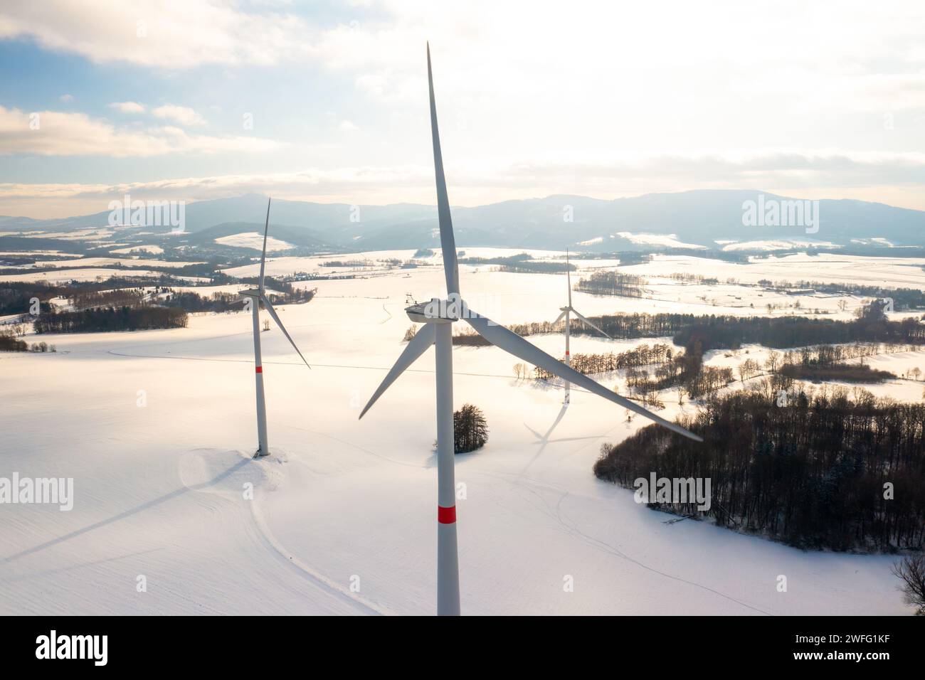 Panoramic view wind generators hi-res stock photography and images - Alamy