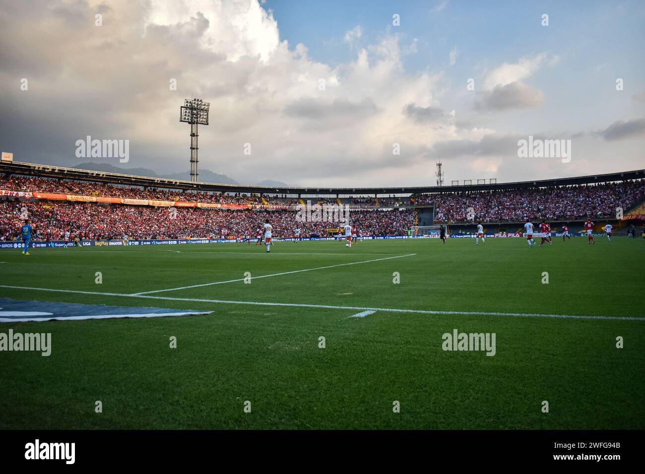 Bogota, Colombia. 27th Jan, 2024. A general view of the 'El Campin' stadium during the BetPlay Dimayor league match between Independiente Santa Fe (3) vs Envigado FC (1) on January 27, 2024, in Bogota, Colombia. Photo by: Cristian Bayona/Long Visual Press Credit: Long Visual Press/Alamy Live News Stock Photo